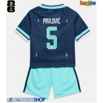 Maglie da calcio Germania Aleksandar Pavlovic #5 Seconda Maglia Bambino Mondiali 2026  Manica Corta + Pantaloni corti)